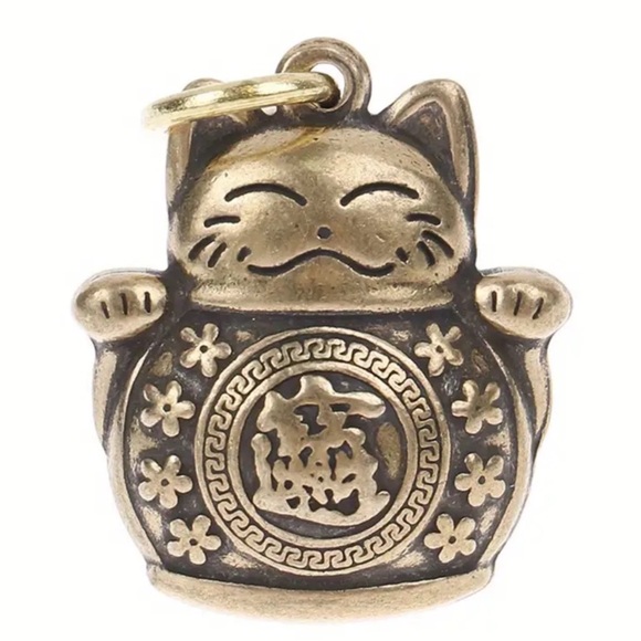 Brass Good Luck Cat - Picture 8 of 8